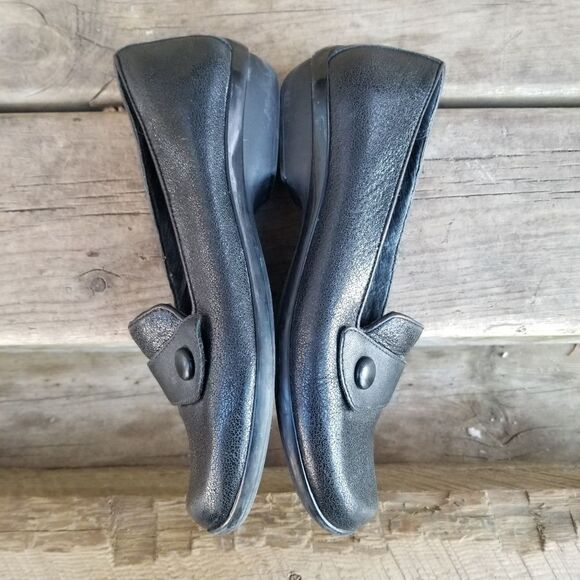 Dansko Olena Black Crackled Suede Leather Comfort Comfy Flats 38 - Picture 6 of 12